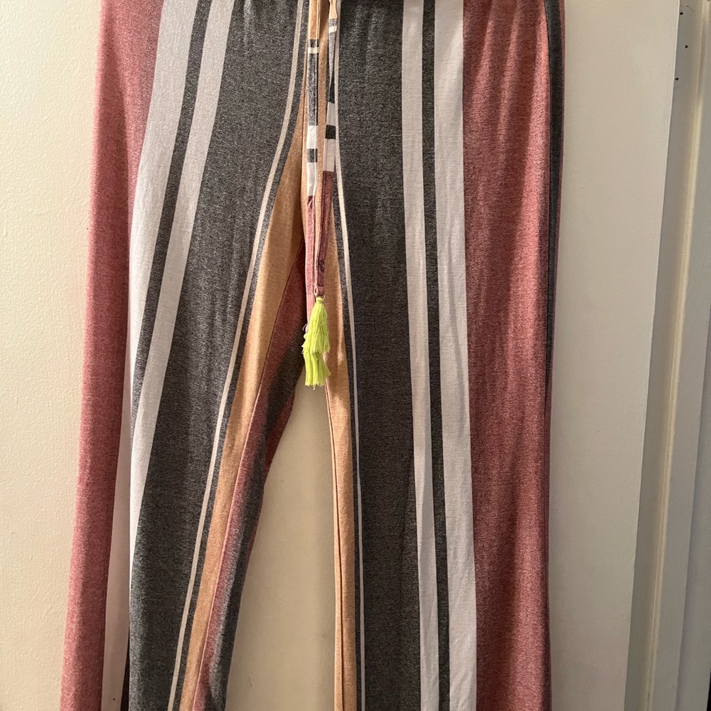 SALE**Striped Pink and Gray Pants, make offer